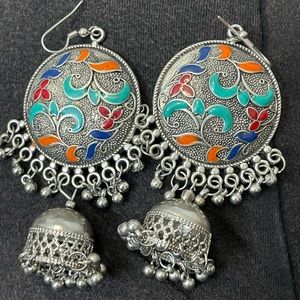 Metal boho earrings